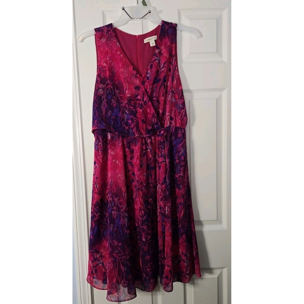 Coldwater Creek Womans Sleeveless Dress Size 14 Multicolor